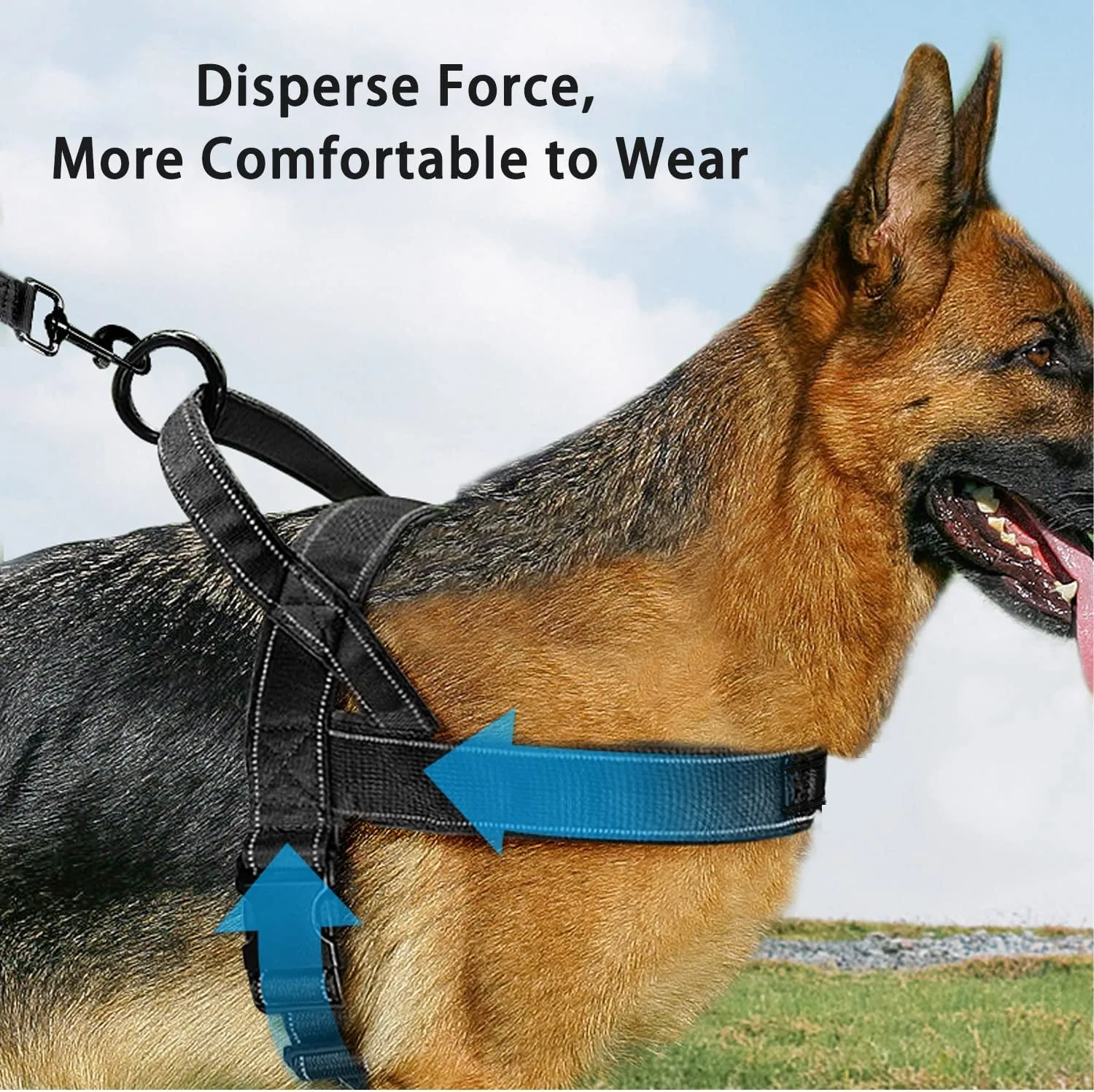 Anti-Pull Dog Harness, 1000D Nylon Adjustable for Large Dogs 1005012169254302