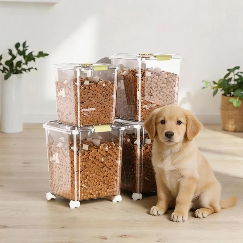 Pet Food Storage Bucket Sealed Dry Food Container Moisture Proof Snack Box Freeze Dried Cat Food 1005012169823169