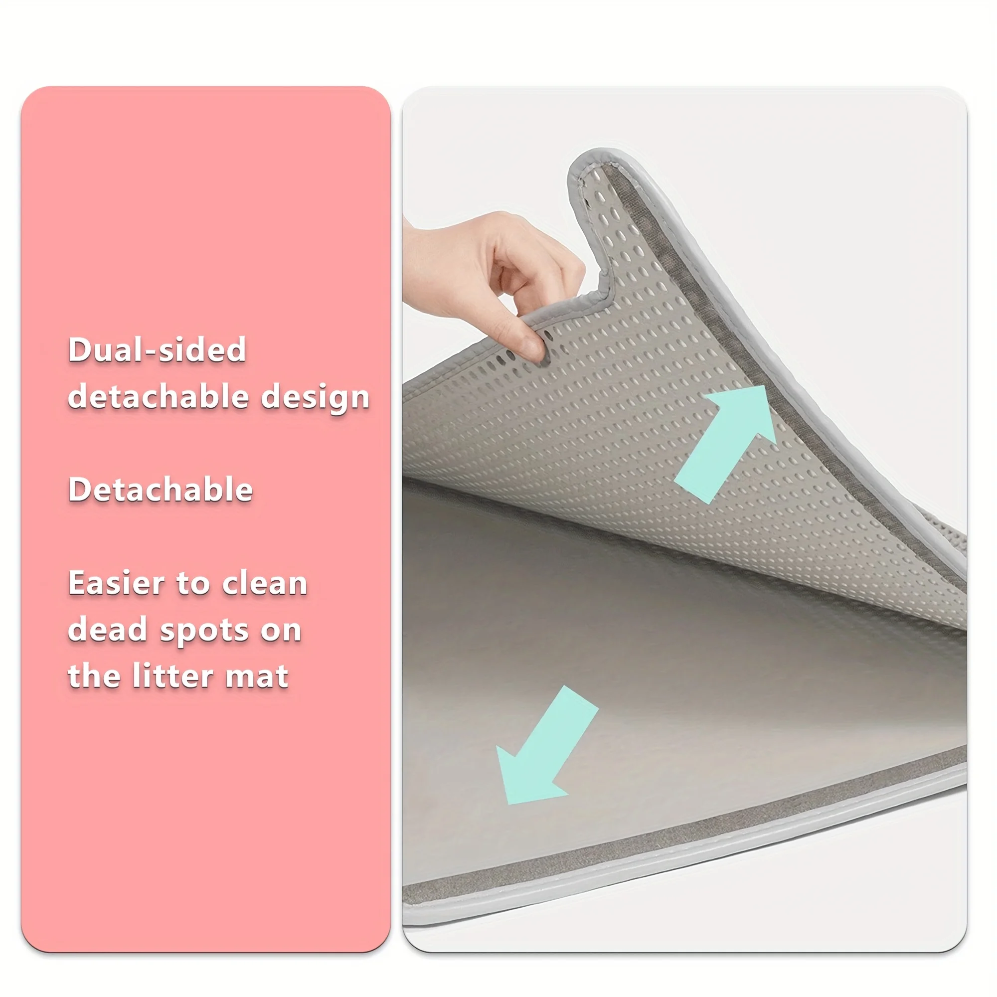 Waterproof Double Layer Cat Litter Trapping Mat Non Slip Washable Pad Stop Mess Keeping Home Floor 1005012170164292
