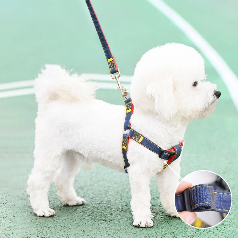 Thick Denim Dog Harness with Reinforced Stitching High Load-Bearing Tear-Resistant for Long Use 1005012173854596