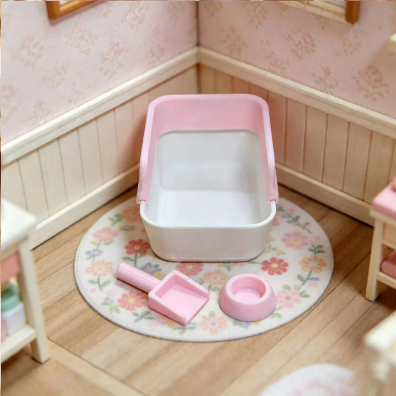 Miniature Cat Litter Box Ornaments, Mini Dollhouse Decoration Ornaments (3 Pcs) 1005012175798831