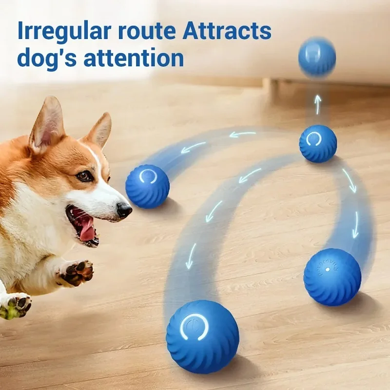 Dog Toy Ball Automatic Moving Bouncing Rolling Ball USB Smart Puppy Interactive Dog Chew 1005012177450273
