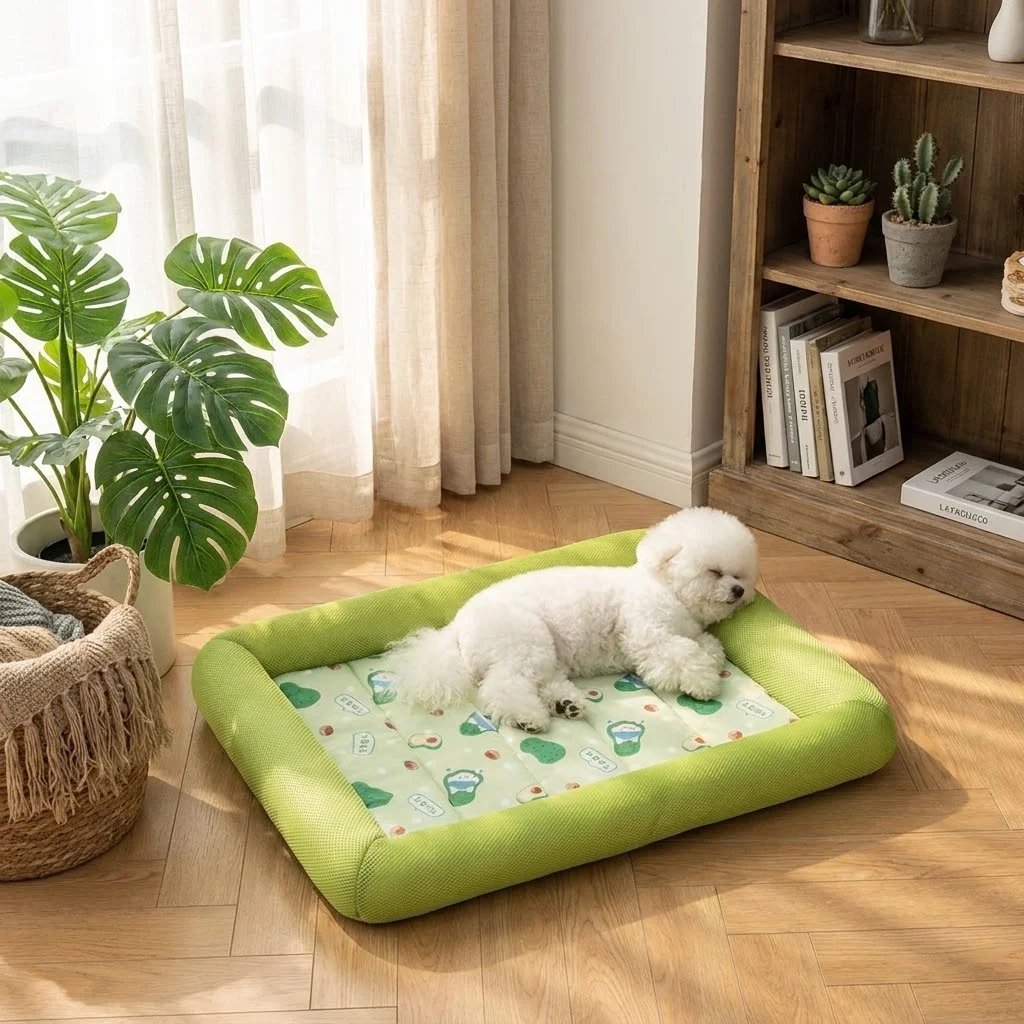 New Waterproof Cooling Puppy Bed Breathable Square Mat Pet Sleeping Pad Non-Slip 1005012182157096