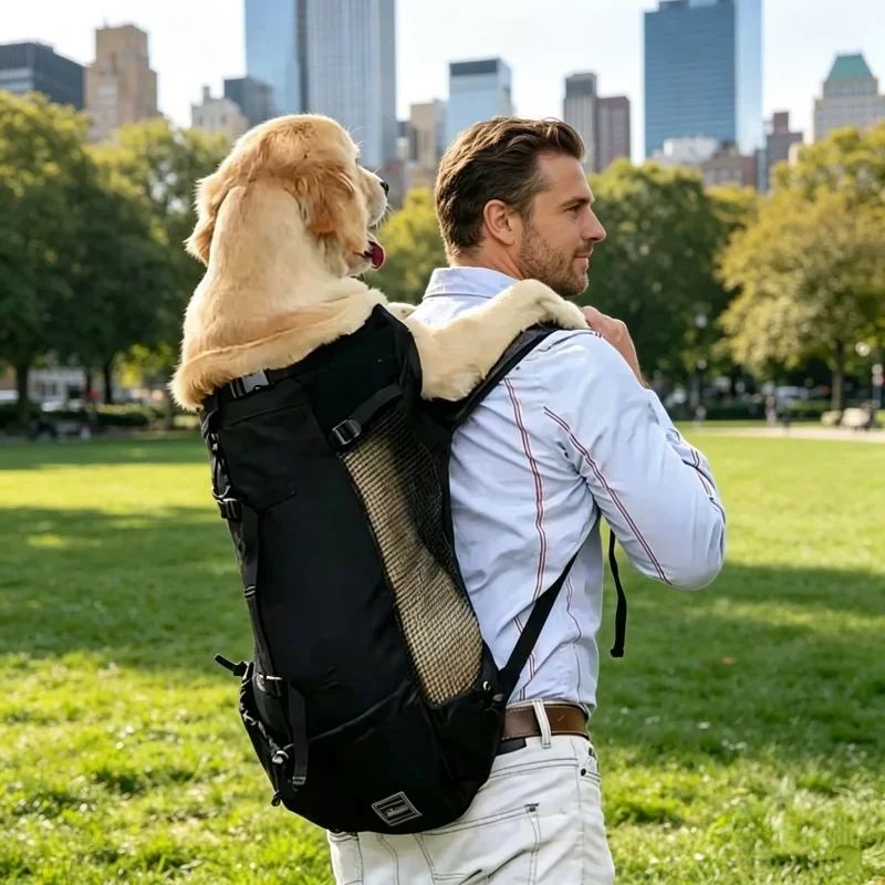 Adjustable Durable Dog Backpack Carrier Breathable Large Size Outdoor Bag Hiking Camping Travel Use 1005012182652010
