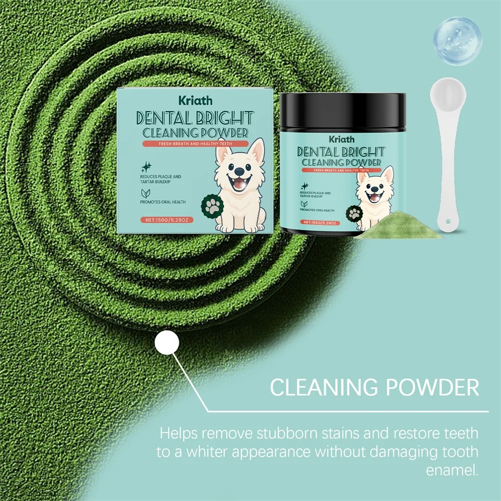 Dog Dentals Care Powder Plaque and Tartar Pet Tooth Whitening Powder Freshens Dog Breath Instantly 1005012183491623