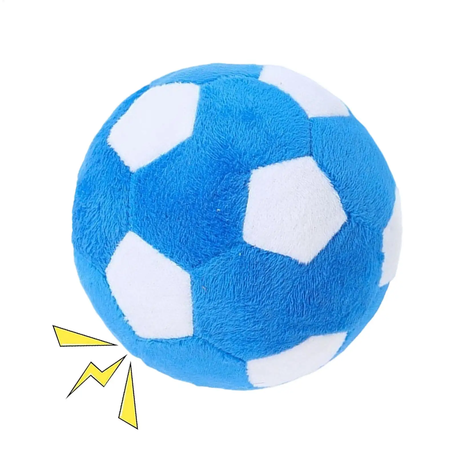 Dog Soccer Ball Toy Soft Chewing Game Plush Soft Squeaky Balls for Dogs for Indoor Outdoor Play 1005012186951552