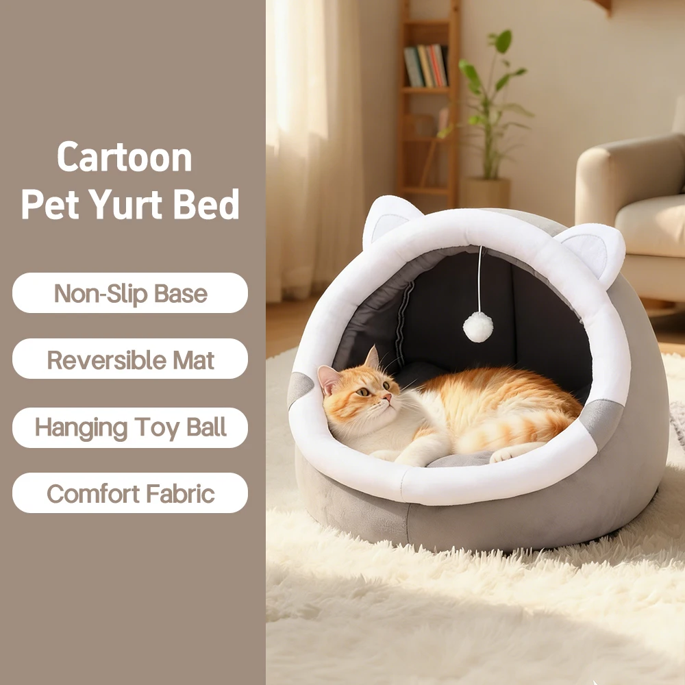 Comfortable Cartoon Cat Cave Bed 1005012187458866