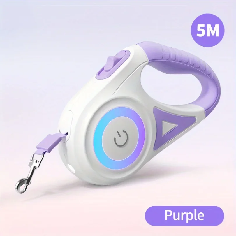 Retractable Dog Leash with Flashlight Front Safety Led Light 360°Tangle Free Training Leash 1005012188478563