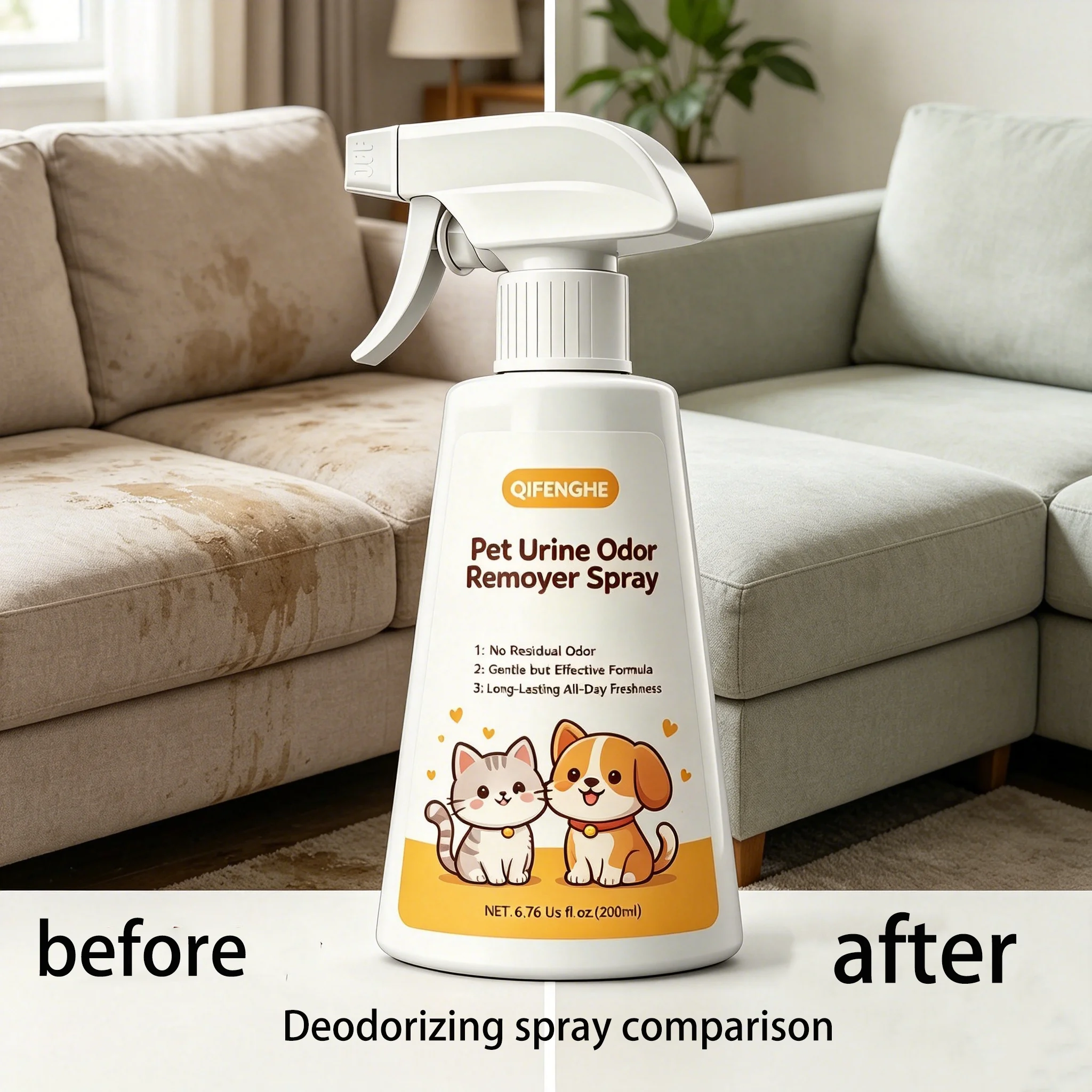 Pet Urine Odor Remover Spray, No Residual Odor Gentle but Effective Formula 1005012188844839