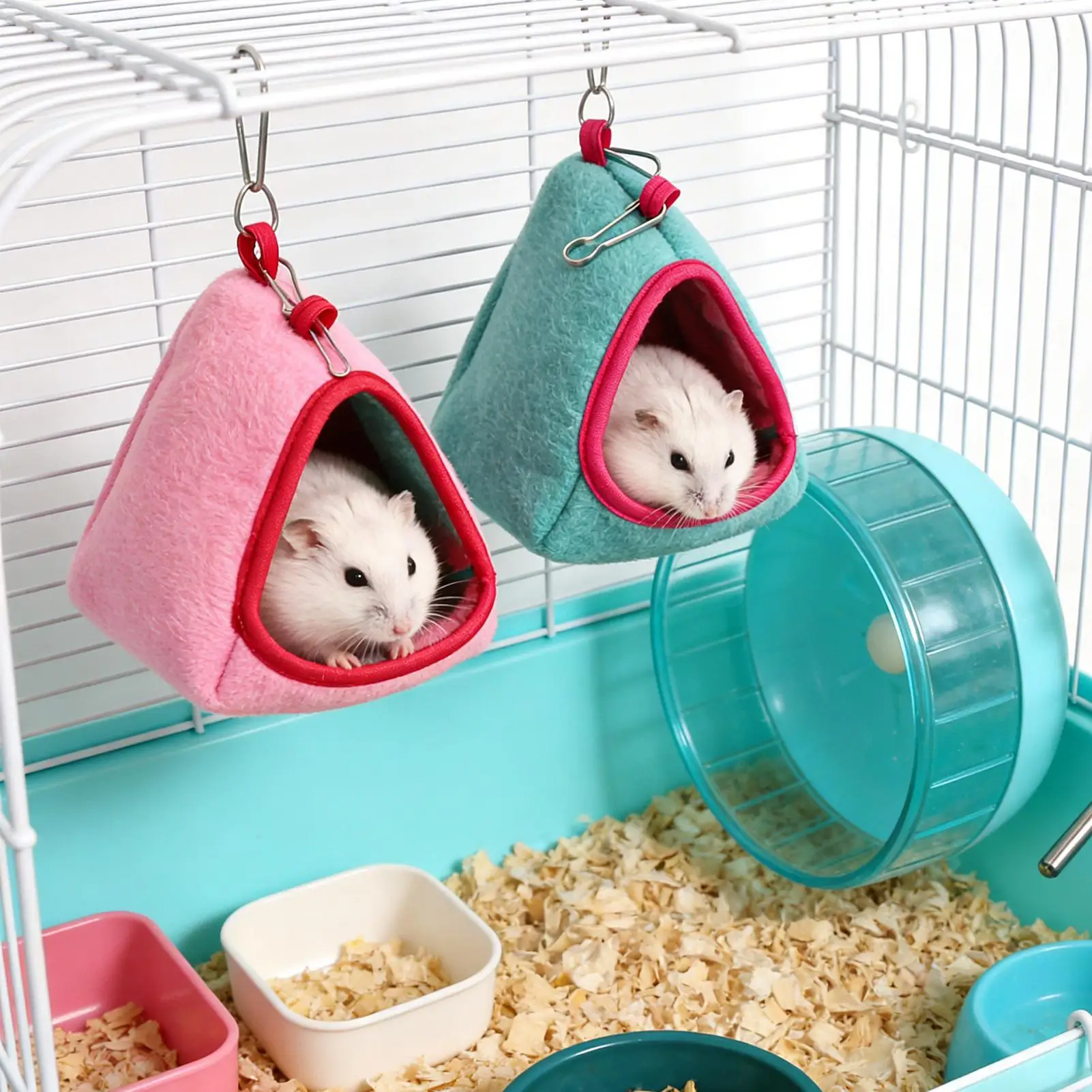 Hamster Hammock Warm Semi-Enclosed Scratch-Resistant Hamster Cage Hanger Bed for Resting Playing 1005012190942157