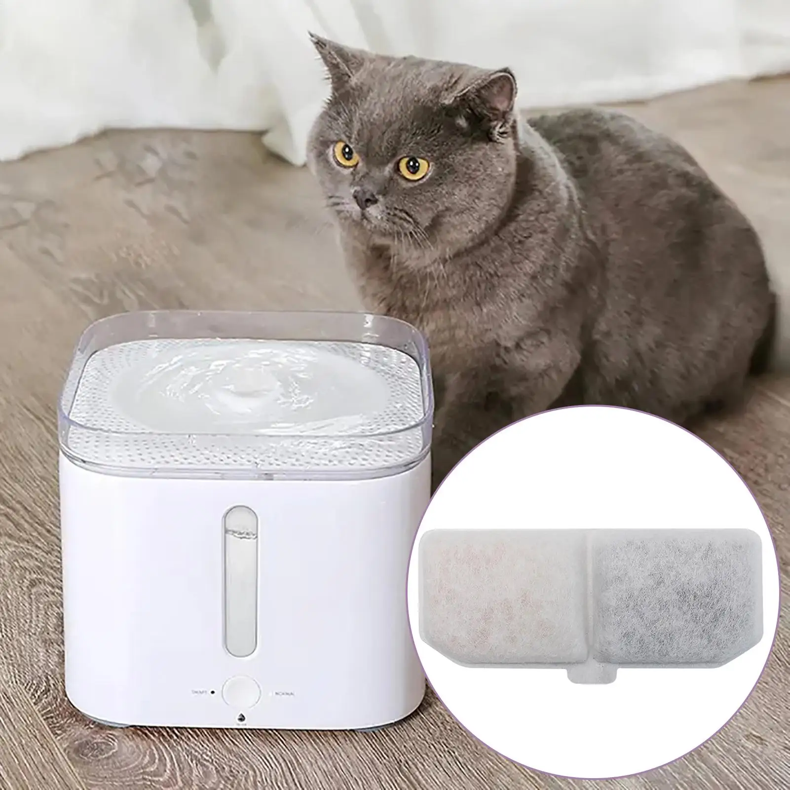 Cat Water Fountain Filter 4/10Pcs Rectangular Circulation Carbon Filters Replacement for Clean 1005012195310971