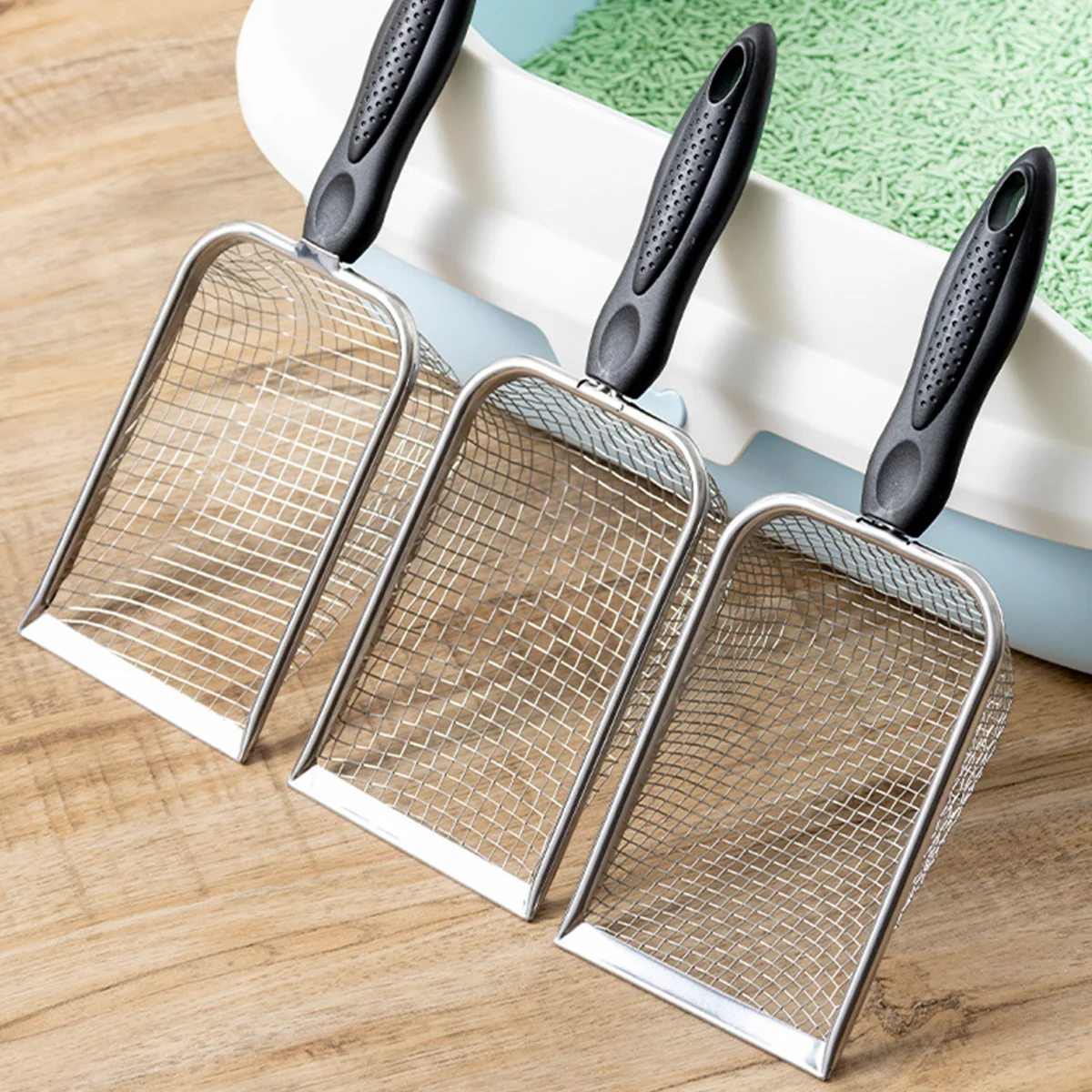 Stainless Steel Long-Handled Sifter, Portable Garden Soil Sifter, Garden Planting, Compost Shovel 1005012195682594