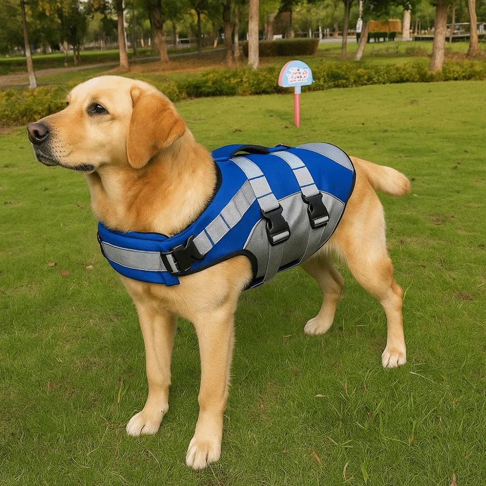 Reflective Dog Life Jacket Breathable Adjustable Pet Safety Vest Enhanced Buoyancy Oxford Cloth 1005012196260662