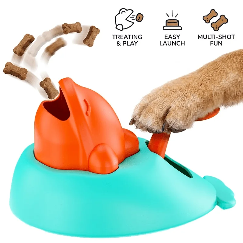 Pet Training Puzzle Toy Dog Food Launcher Interactive Feeder for Slow Eating Treat Dispenser 1005012197289874