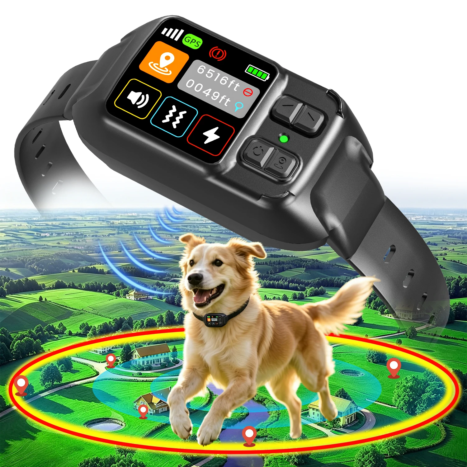 GPS Wireless Dog Fencing System, Electric Dog Fencing with GPS Electric Satellite Technology 1005012201285482
