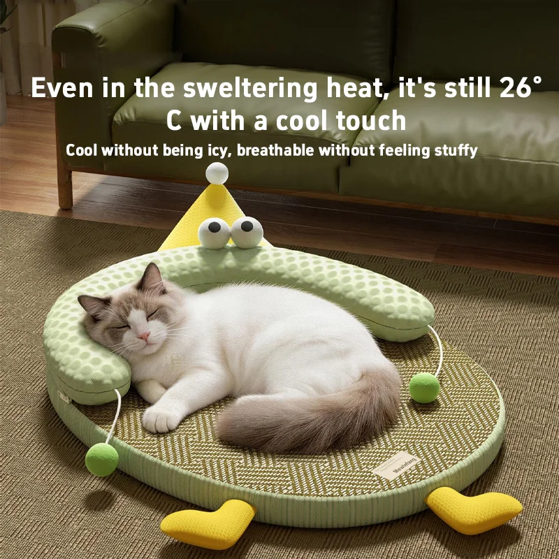Summer Rattan Cool Mats Pet Sleeping Mats Cat and Dog Beds Cool and Breathable Removable Easy 1005012207327247