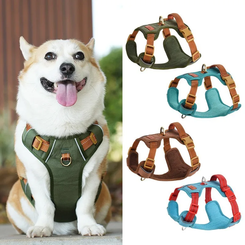 Dog Harness Reflective Anti-Pull Vest Adjustable Pet Chest Strap for Medium Large Dogs Outdoor 1005012209634784