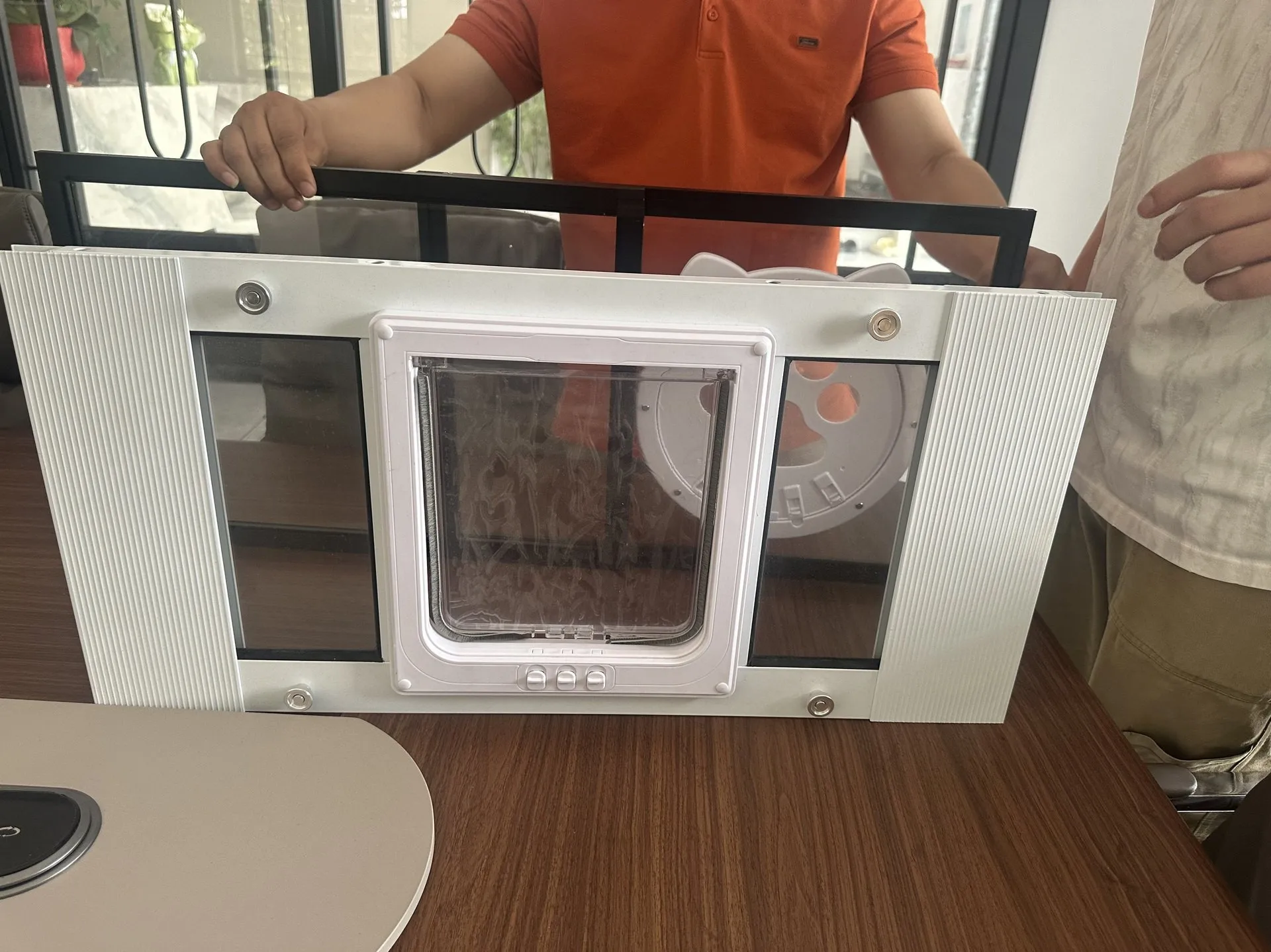 Cat Door for Window, Quick Install No Drilling, Fits 27-32 Inch Windows 1005012209761808