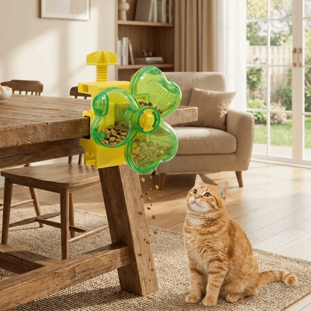 Adjustable Clamp Pet Leakage Food Toys Visible Puzzle Interactive Feeding Toy Self-Serve Rotating 1005012209815784