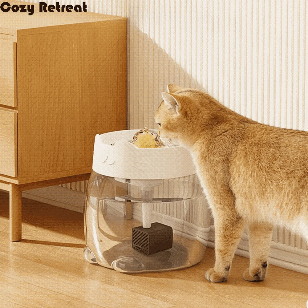 Large Capacity Automatic Cat Water Dispenser Silent Operation USB Electric Drink Bowl Recirculating 1005012213184394