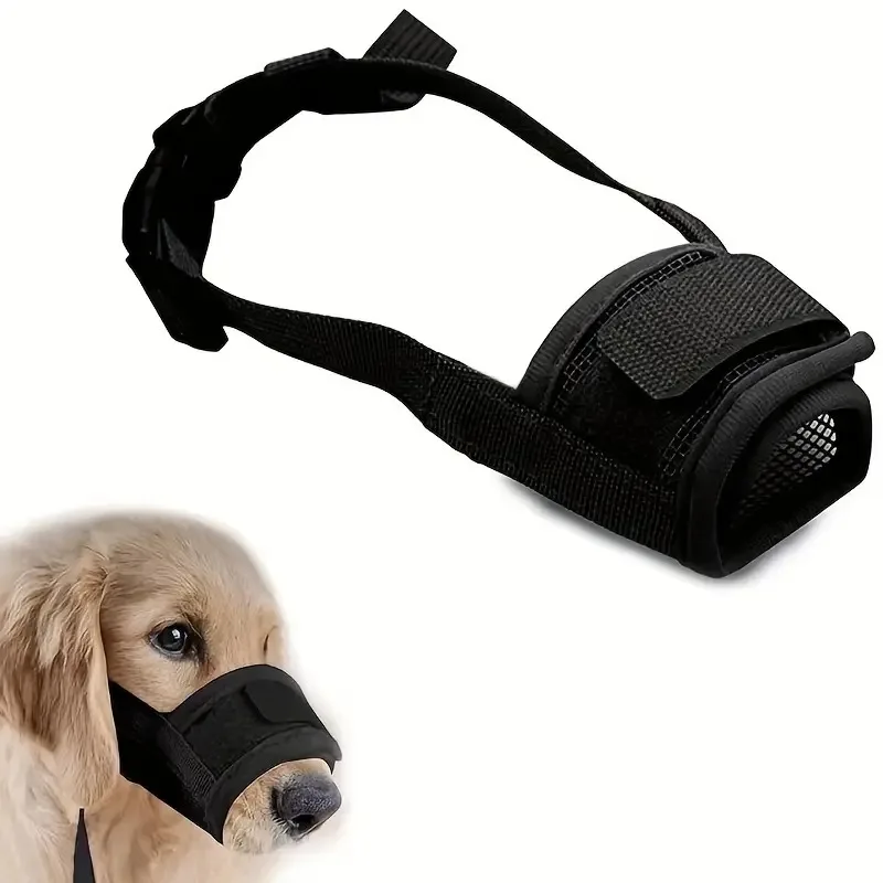Breathable Dog Muzzle Anti Biting Barking Scavenger Proof Mesh Muzzle Allows Drinking Water Pet 1005012213485206