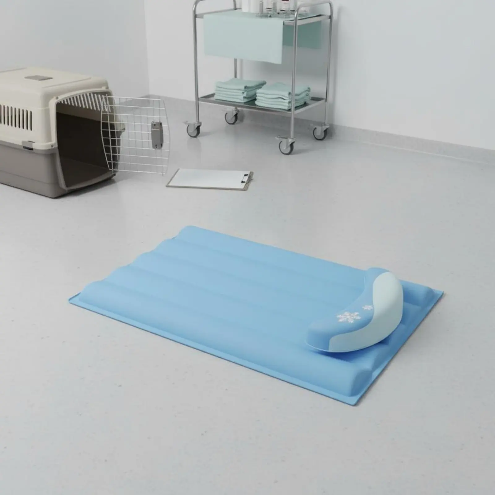Dog and Feline Cooling Bed Comfortable Summer Pet Sleeping Pad Pet Cooling Mat Portable with Pillow 1005012214175083