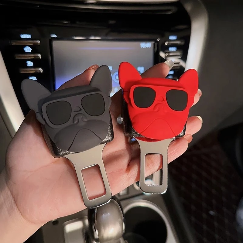 Cartoon Dog Shaped Car Seat Belt Buckle, Seatbelt Extender & Anti-Scratch Safety Plug 1005012216292906