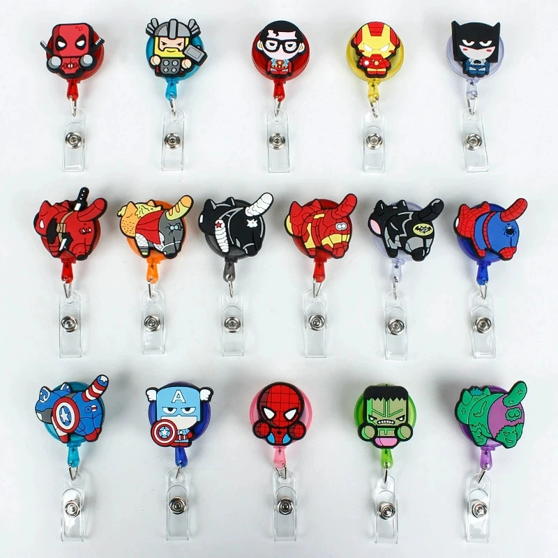 Cartoon Cat Marvel ID Card Holder Scalable Toggle Clip Employee Card Nurse Chest Card Student Bus 1005012217891365