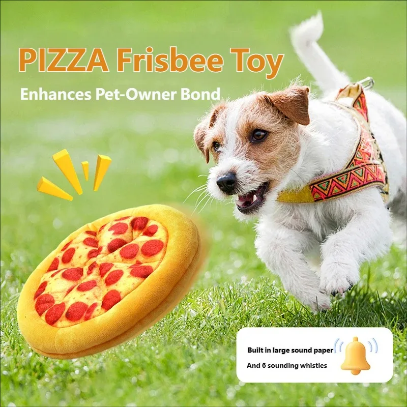 Outdoor Interactive Training Games Chew Toy Pets Flying Discs Toys Dog Accessories Funny Pizza 1005012218700303