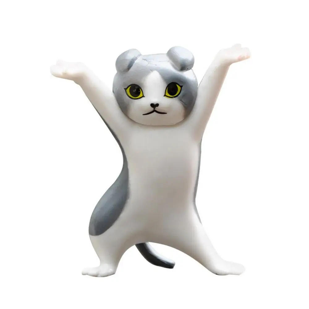 Funny Hand-Made Cat Miniatures Cartoon DIY Cat Pen Holder PVC Cute Car Cat Ornaments Kid 1005012219096448