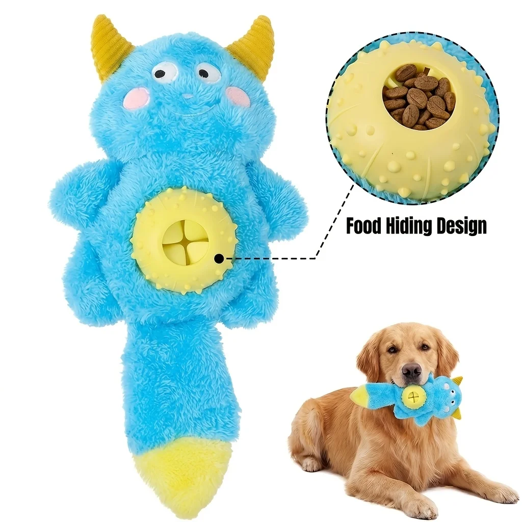Cute Monster Plush Dog Toy, Built-In Sound Generator and Crinkle Paper 1005012221762164