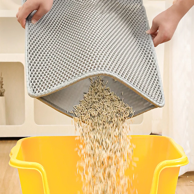 Winte Waterproof Double-Layer Cat Litter Collector Pet Garbage Bin Pad Cleaning Mat Product 1005012224316853