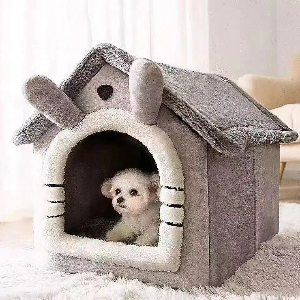 Fashionable Semi-Enclosed Sleeping Comfortable Cat Bed Pet Tent Cave Nest Suitable for Small Dogs 1005012225332580