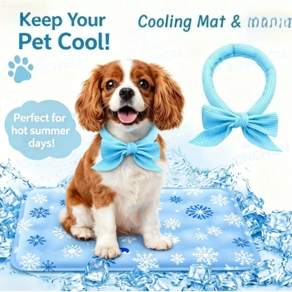 Pet Cooling Mat, Dry Ice Water Injection Cool Pad, Waterproof Wear Resistant 1005012225812128