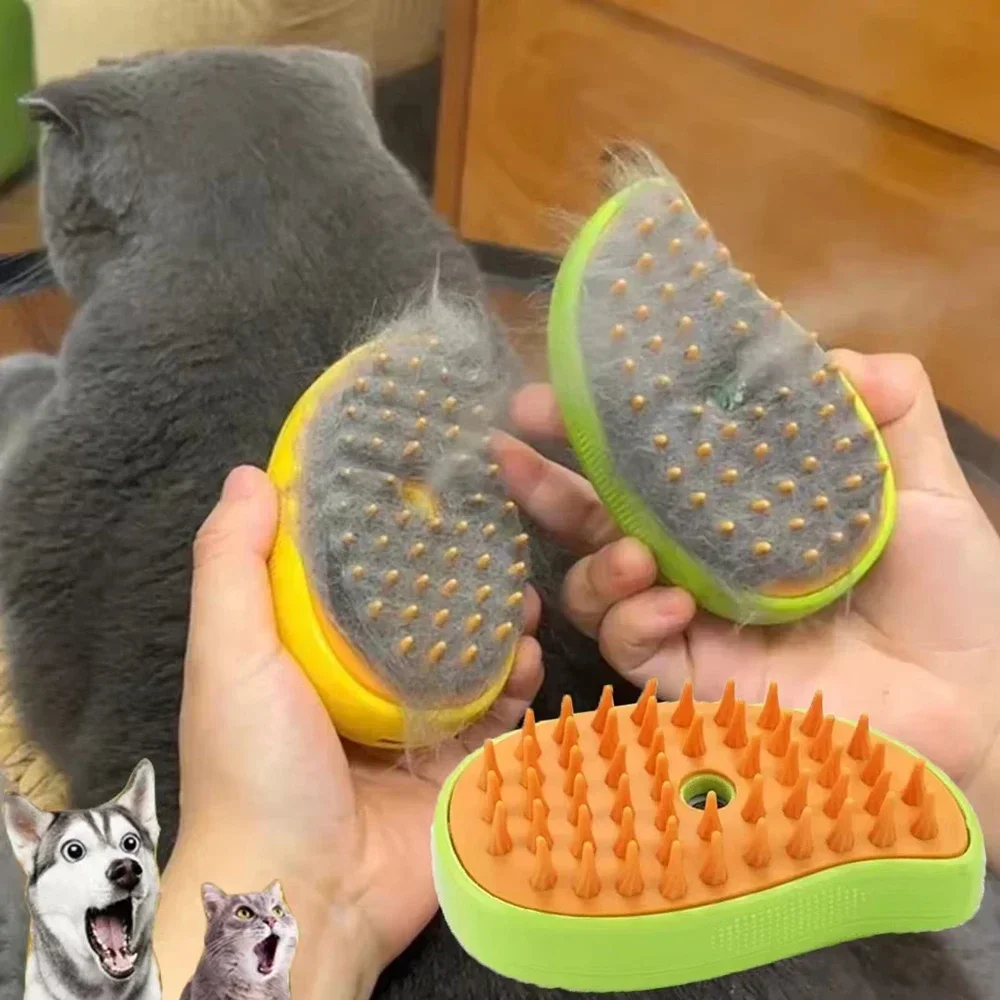 Pet Hair Removal Brush Cat Dog Electric Spray Massage Comb One-Click Spray Anti-Flying Massage Bath 1005012229268400