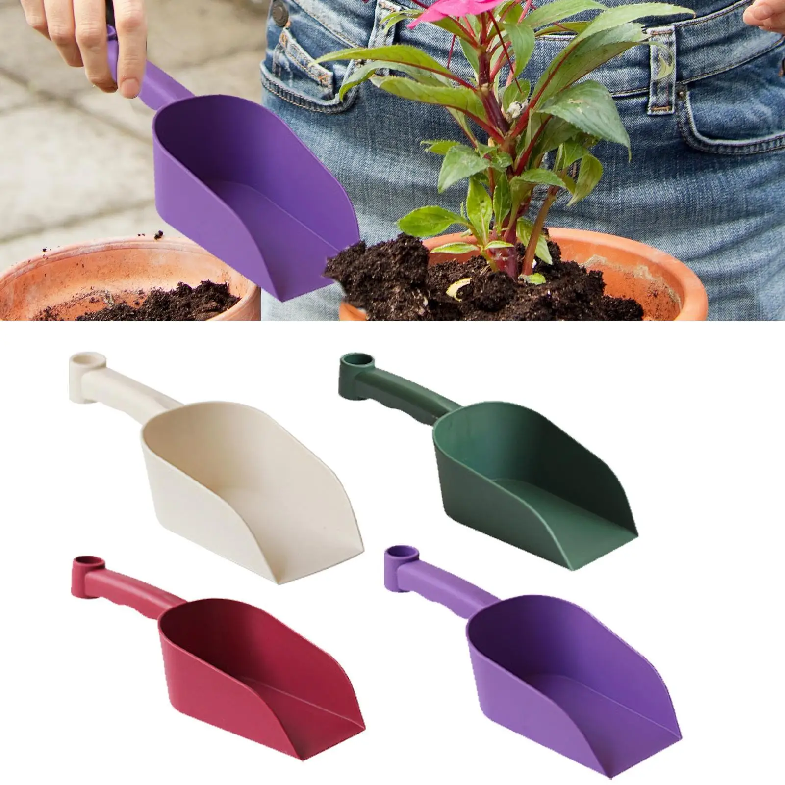 Portable Garden Scoop Lightweight Shovel Spoons Sturdy Comfortable Grip Thicken Cat Litter Spades 1005012229921931
