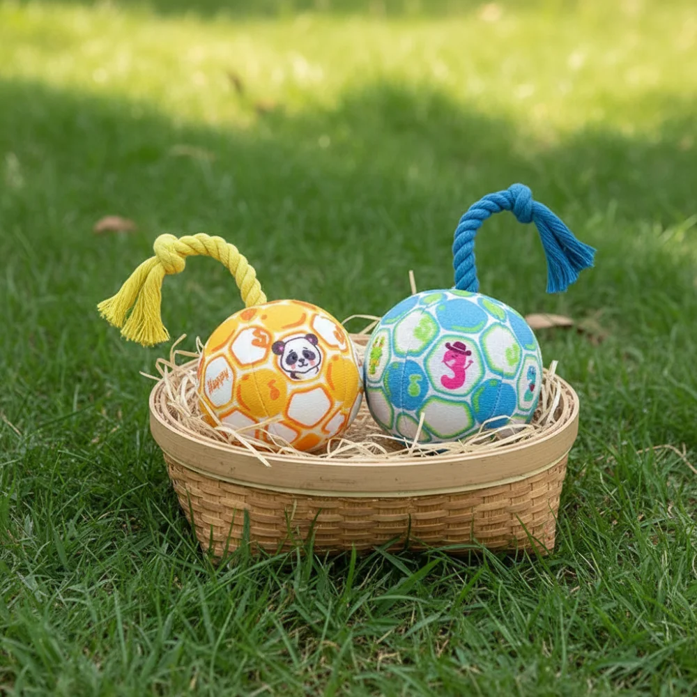 Squeaky Ball Toy for Small Dogs: Chew-Resistant Teething Ball for Boredom Relief 1005012230298590