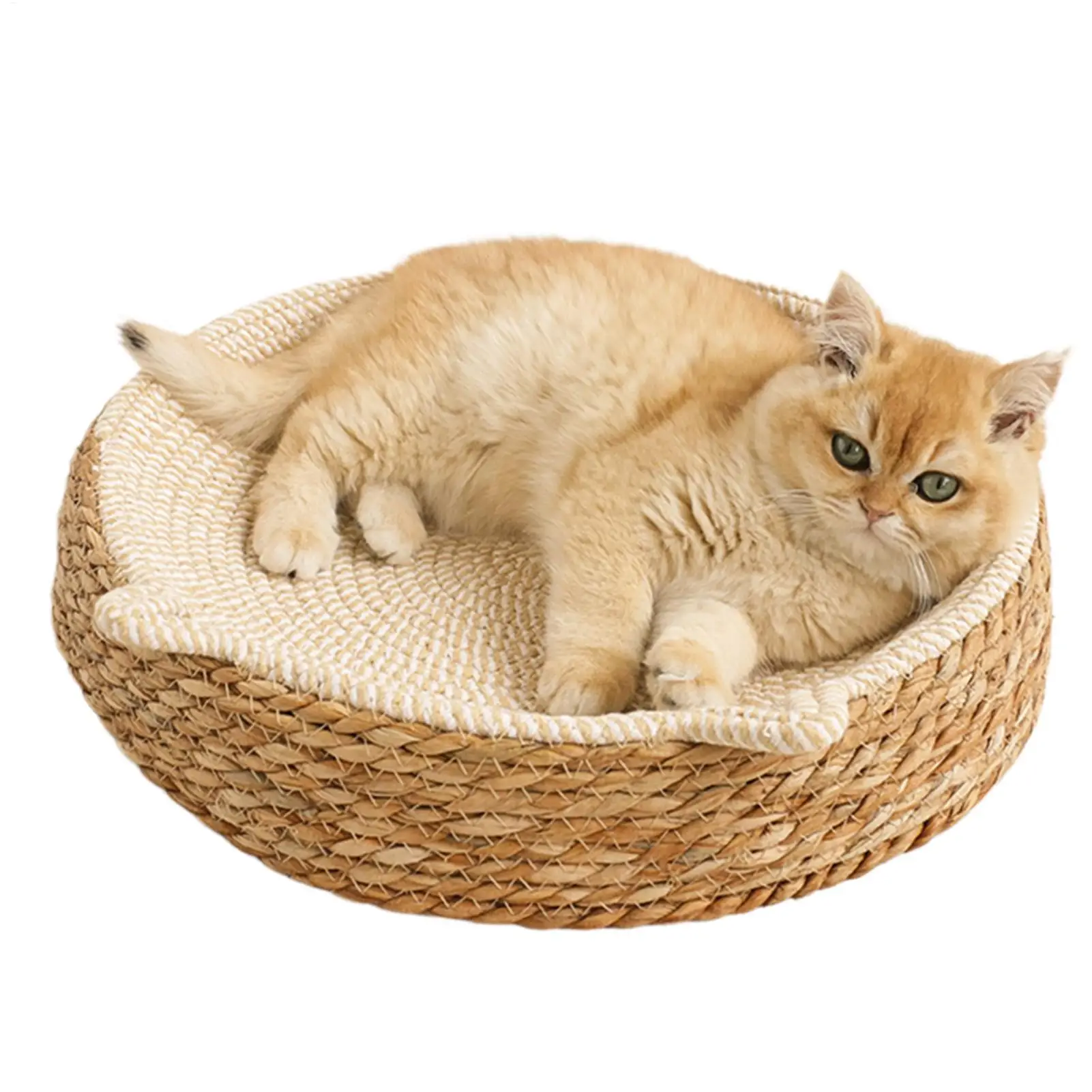 Cat Bed Sofa Cat Scratch Board Wear-Resistant Natural Rattan Weave Dog Cat House Pet 1005012231661010