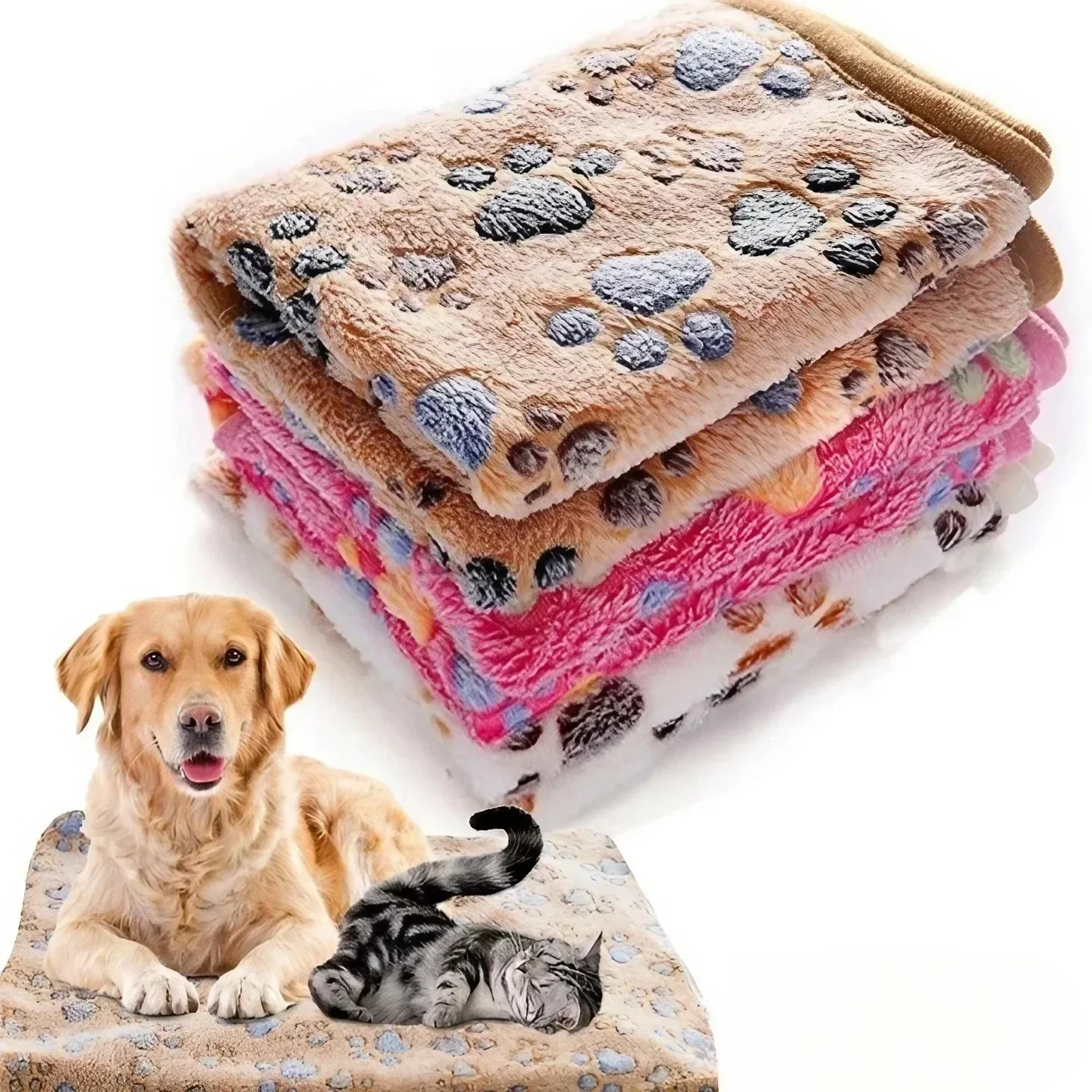 Warm Fluffy Pet Bed Blanket Thick Soft Wool Plush Mat Breathable Comfortable Sleeping Cover Puppy 1005012231895924