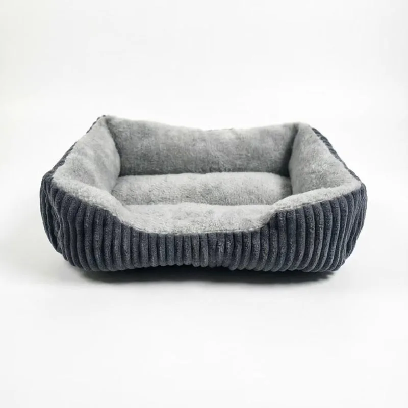 Cozy Striped Corduroy Pet Bed Soft Warm Non-Slip Dog&cat Sofa Cushion for Indoor Use 1005012233203152