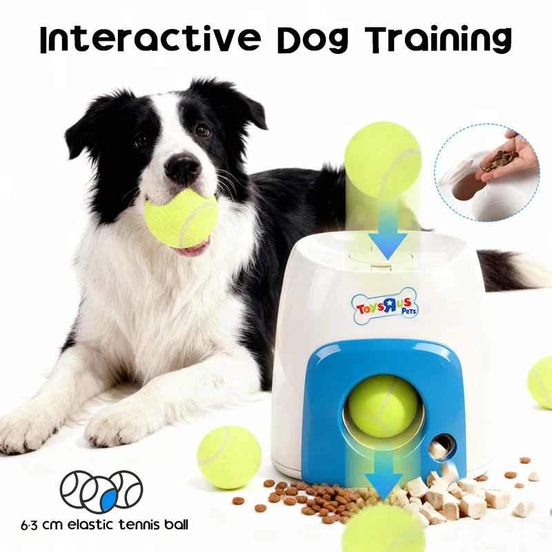Pet Training Ball Reward Machine Interactive Toy Tennis Ball Launcher Dog Toy Collaborative Project 1005012233593409
