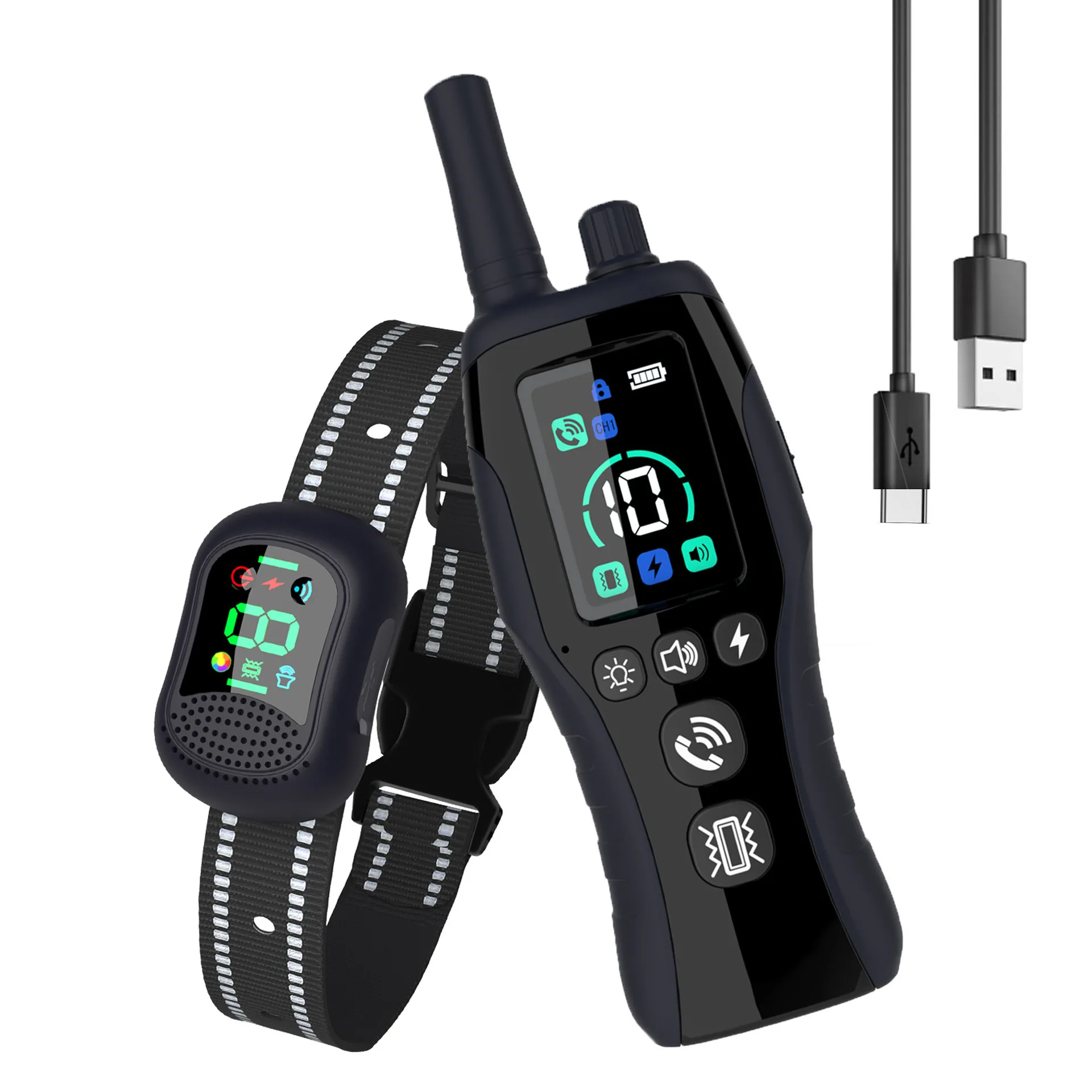 Dog Training Collar 4900FT Long Range Remote Control IP67 Waterproof Electric Collar Rechargeable 1005012235601084