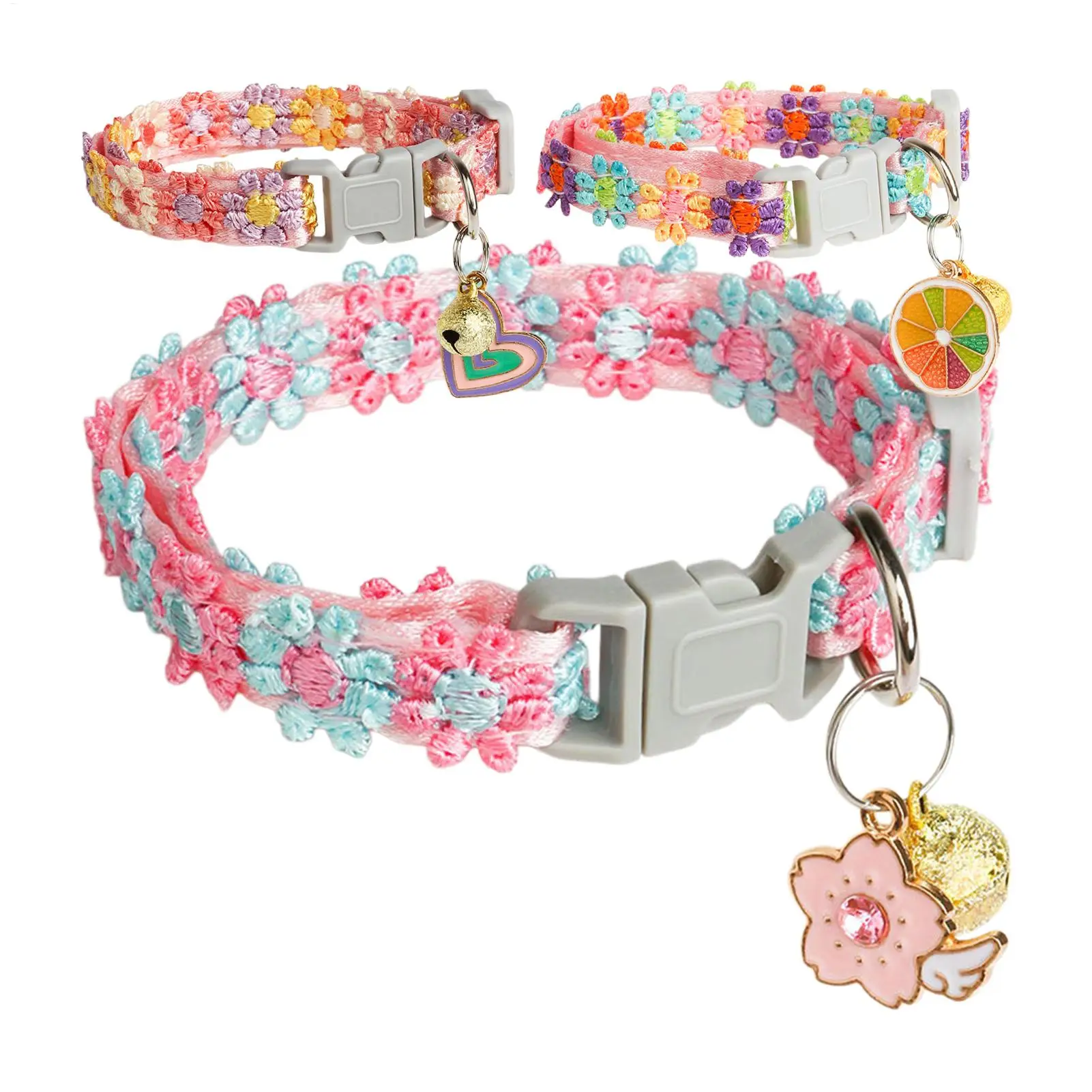 Pet Collar with Bell Colorful Dog Puppy Kitten Collar Adjustable Safety Bell Ring Necklace Cat 1005012235866960
