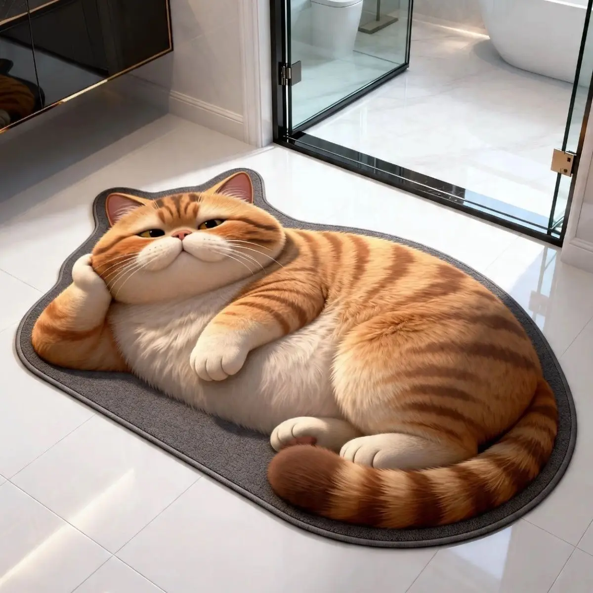 Cat Bathroom Mat Cute 3d Diatom Mud Home Floor Mat Bedroom Living Room Bedside Water Absorbing 1005012236880669