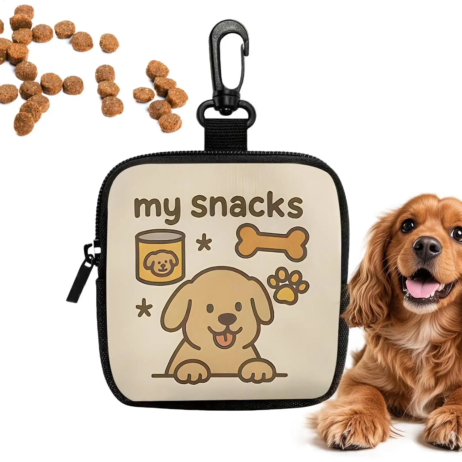 Portable Dog Treat Bag with Hook and Zipper Pet Training Pocket Puppy Outdoor Walking 1005012237435092