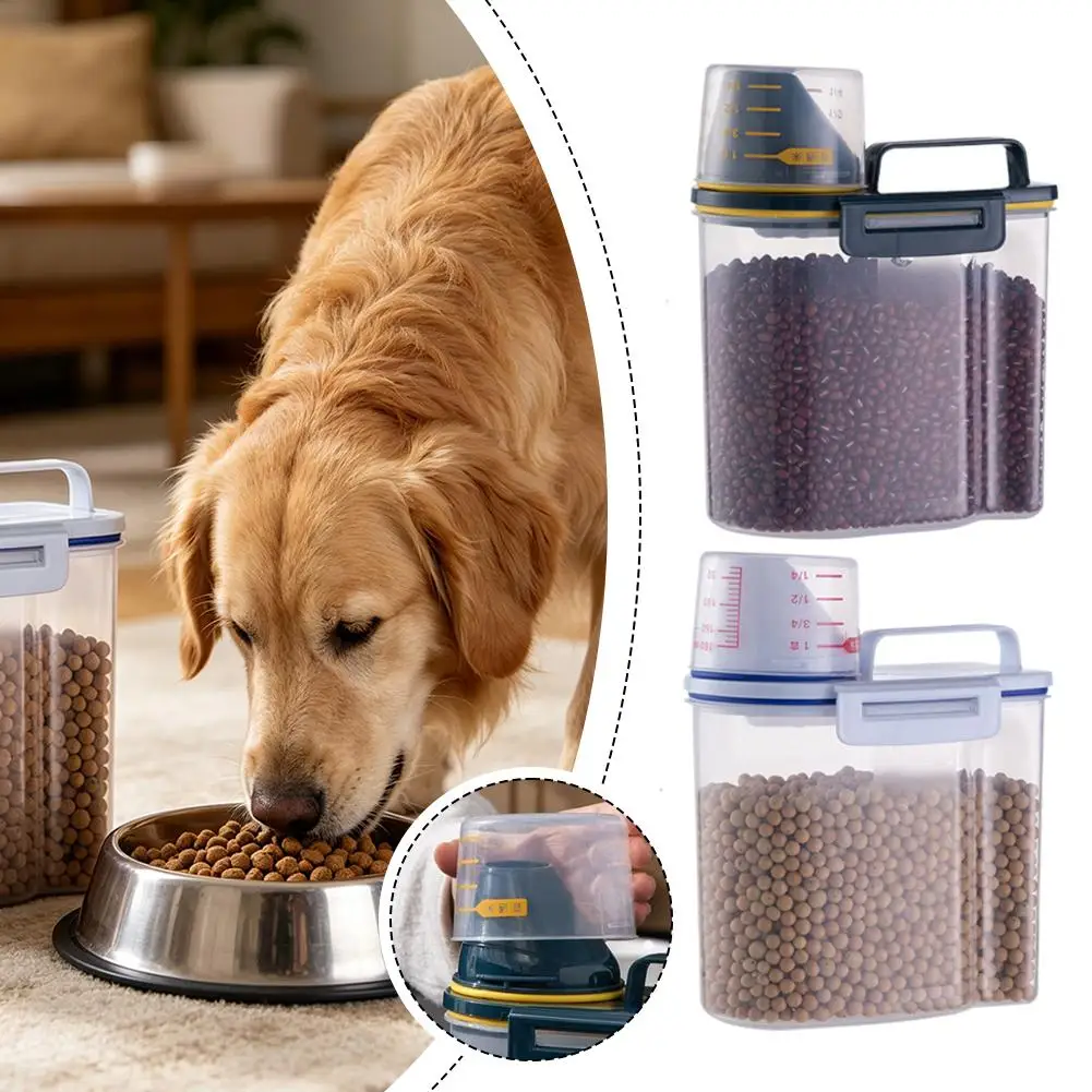 1.5kg/2kg Pet Food Storage Container with Measuring Cup 1005012239699506