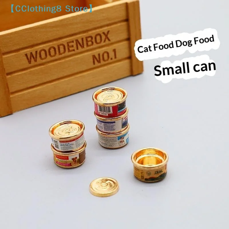 1/5Pcs Pretend Play Toys 1/12 Dollhouse Simulation Cat/Dog Can Mini Pet Food Toy Dolls House Home 1005012242161868