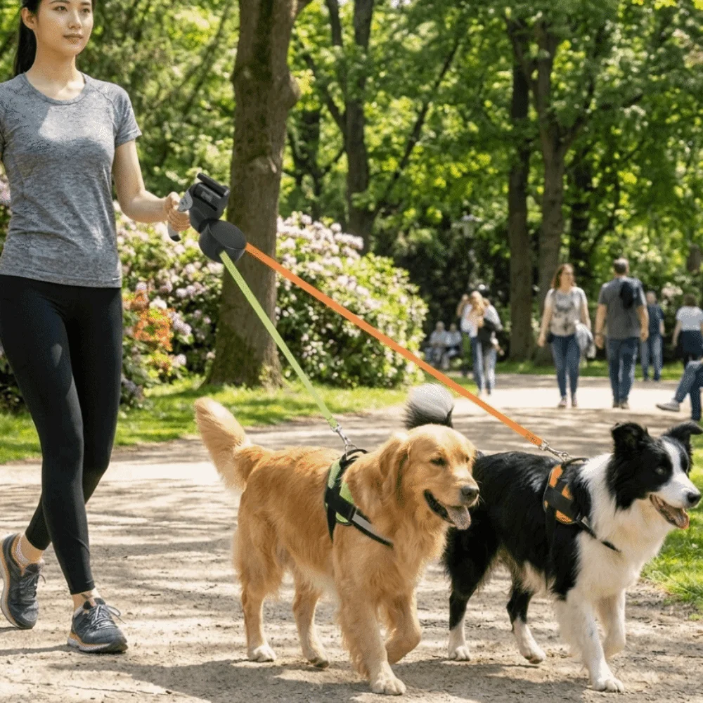 Pet Supplies 3M Rope Retractable Dog Leash Automatic 360 Rotatable Walking Lead with Lights 1005012243333844
