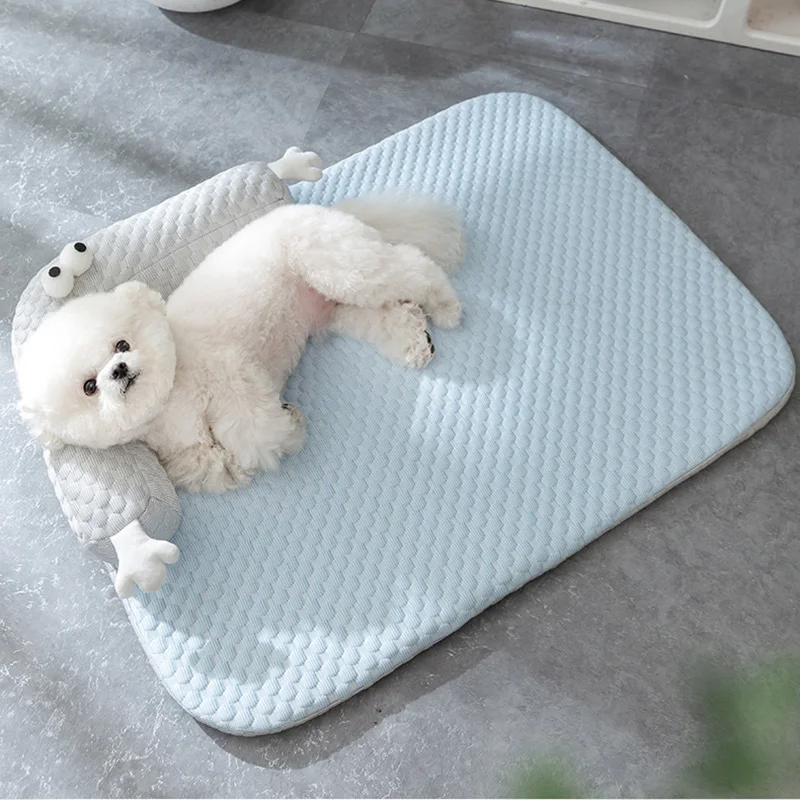 Summer Pet Cooling Mat, dog Pad with Pillow 1005012243614836