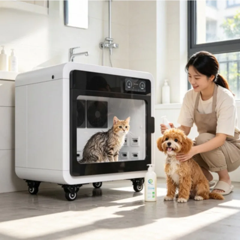 Custom Full Automatic Pet Drying Box Comfortable Interior Pet Grooming Dryer Cage for Small Medium 1005012244353692